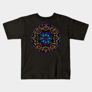 Beautifull colorfull  stained glass mosaic sticker Kids T-Shirt